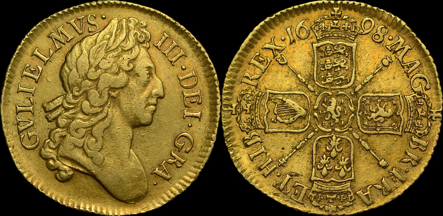 WILLIAM III 1698 GOLD GUINEA