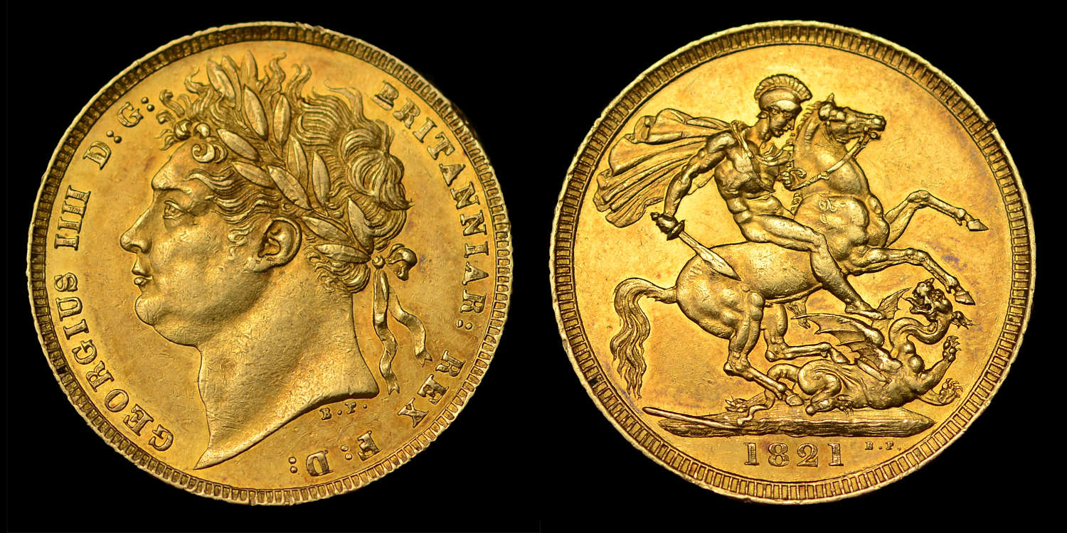 GEORGE IV 1821 GOLD SOVEREIGN