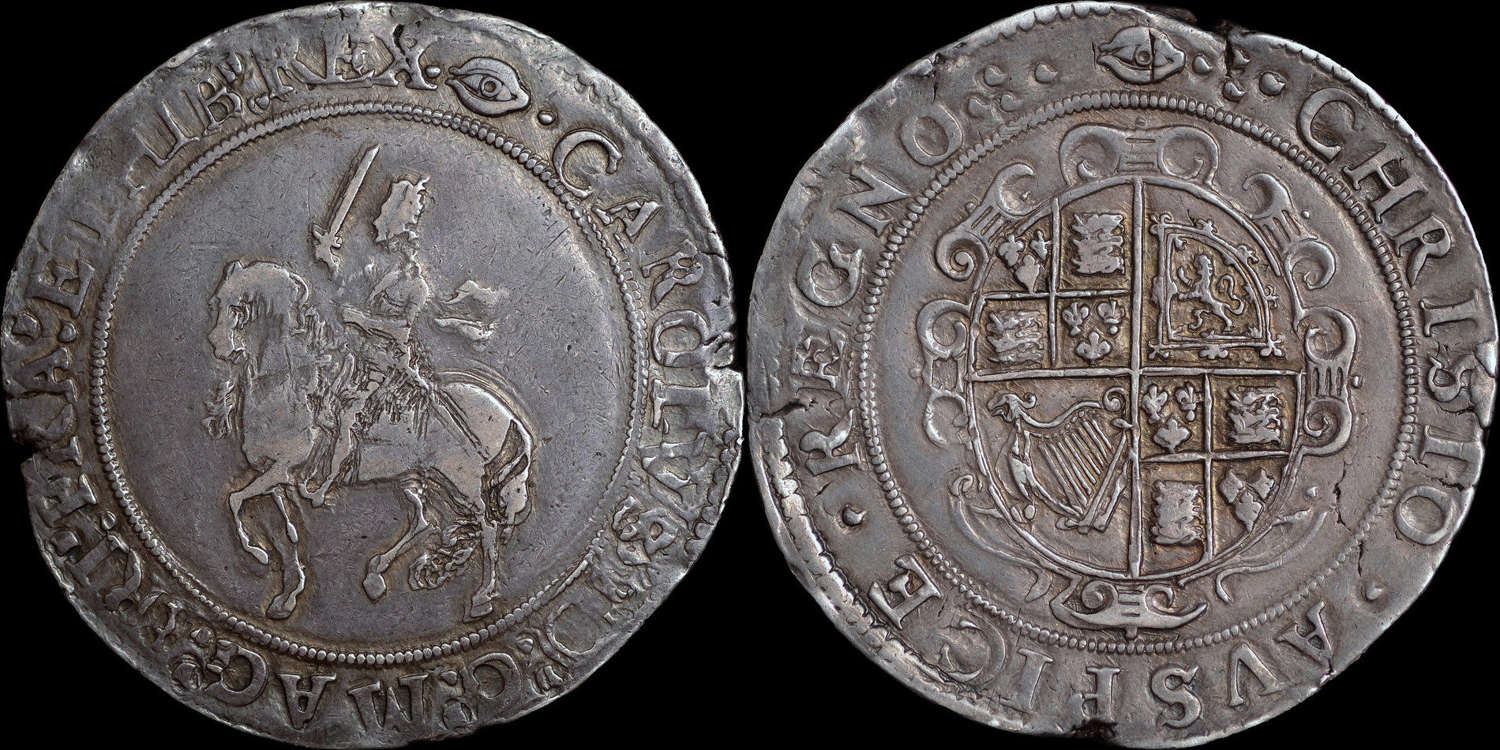 CHARLES I CROWN UNDER PARLIMENT