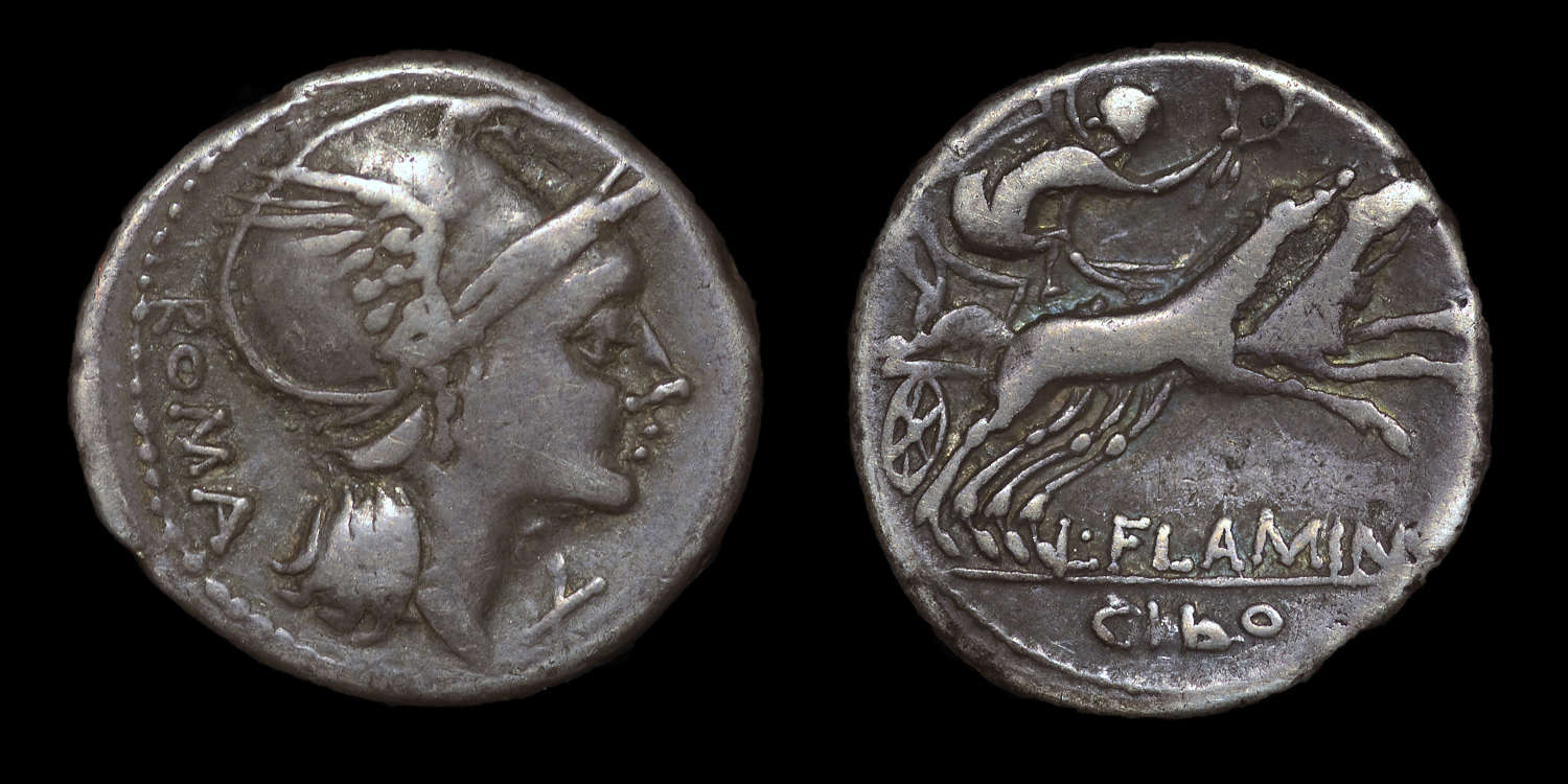 ROMAN REPUBLICAN COINAGE, L. FLAMINIUS CILO, DENARIUS