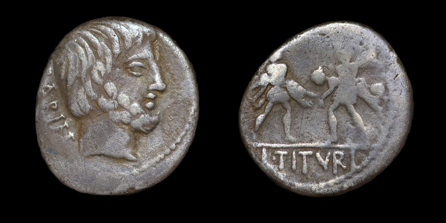 ROMAN REPUBLICAN COINAGE, L. TITURIUS L.F. SABINUS, DENARIUS