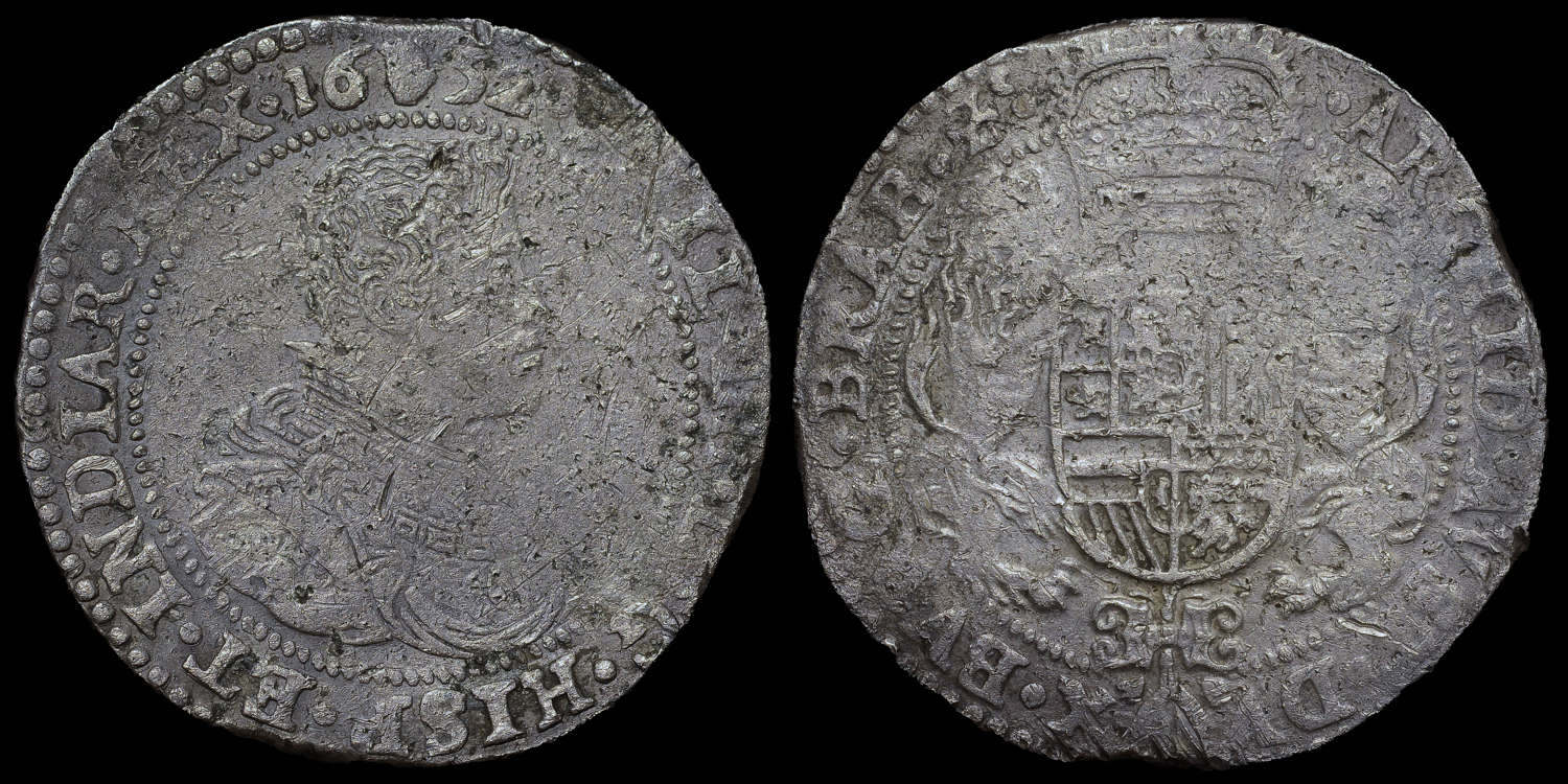 HOLLANDIA WRECK, 1652, PHILIP IV, ANTWERP 1 DUCATON