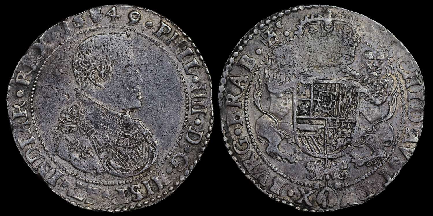 1649, PHILIP IV ANTWERP 1 DUCATON