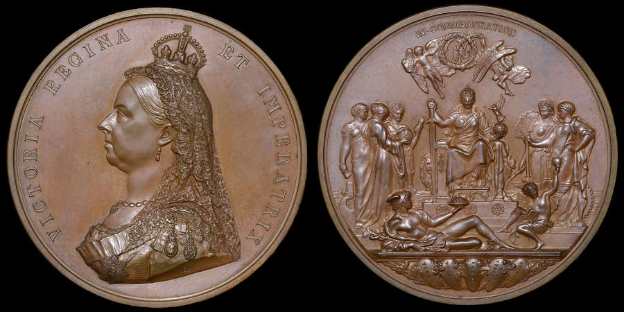 VICTORIA, GOLDEN JUBILEE 1887, LARGE SIZE BRONZE MEDAL