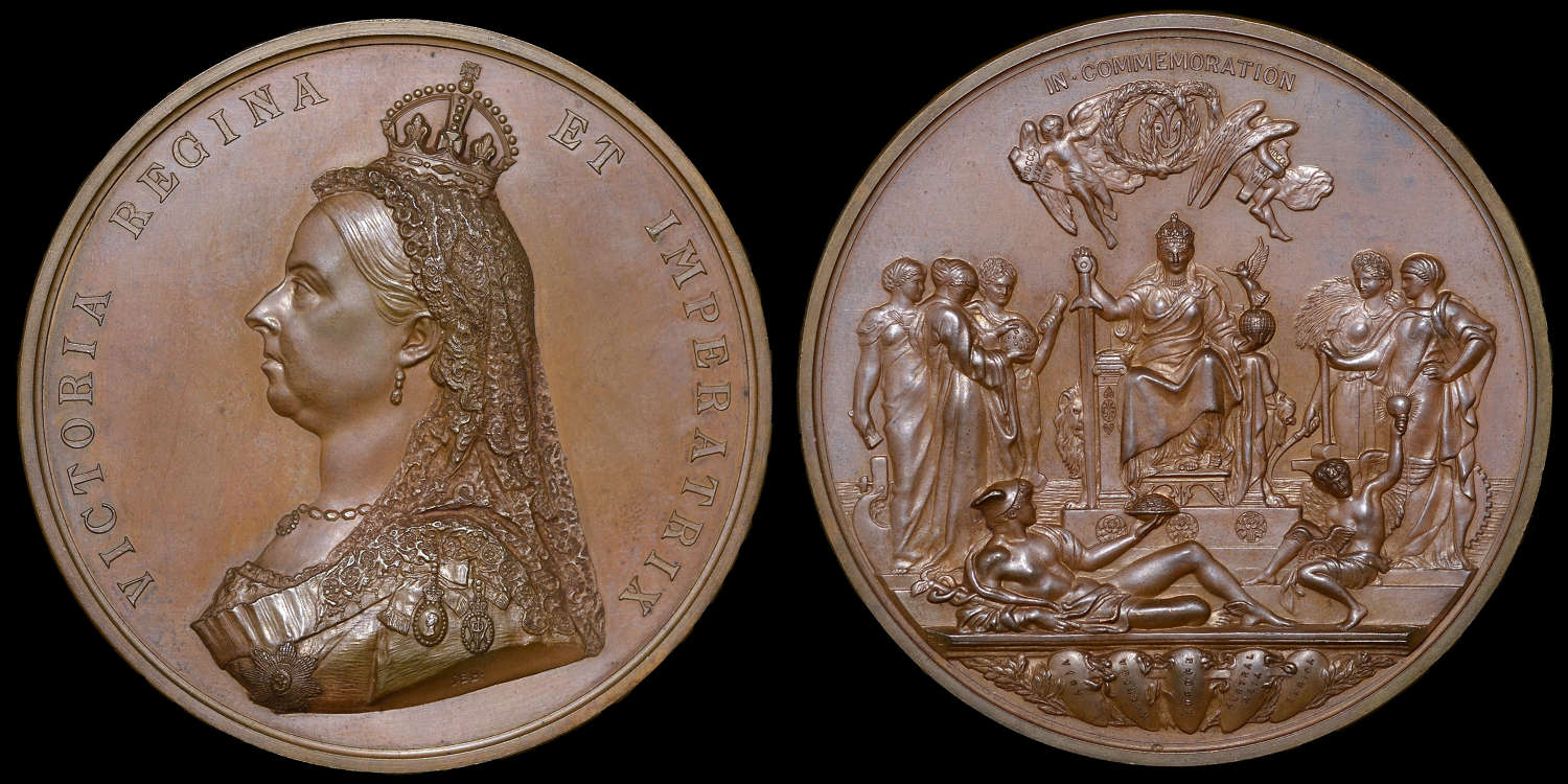 VICTORIA, GOLDEN JUBILEE 1887, LARGE SIZE BRONZE MEDAL