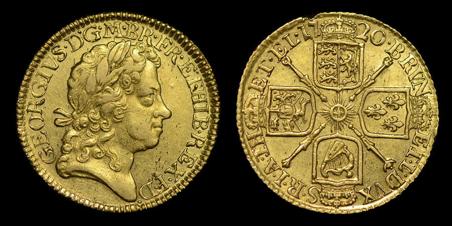 GEORGE I 1720 GOLD GUINEA