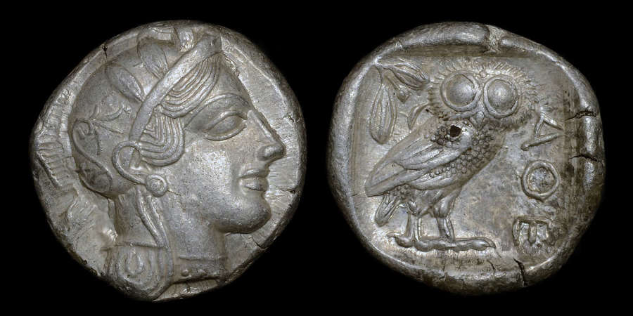 ATTICA, ATHENS, SILVER TETRADRACHM