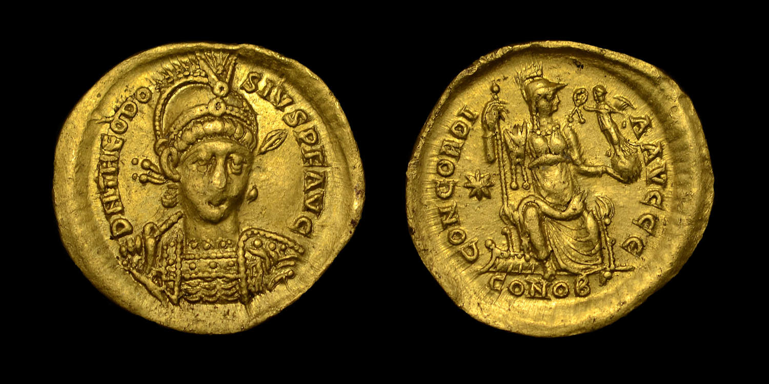 THEODOSIUS II GOLD SOLIDUS
