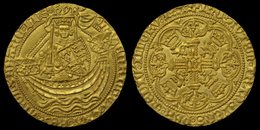 HENRY V GOLD NOBLE, CLASS G, MS62 (*TOP OF POP)