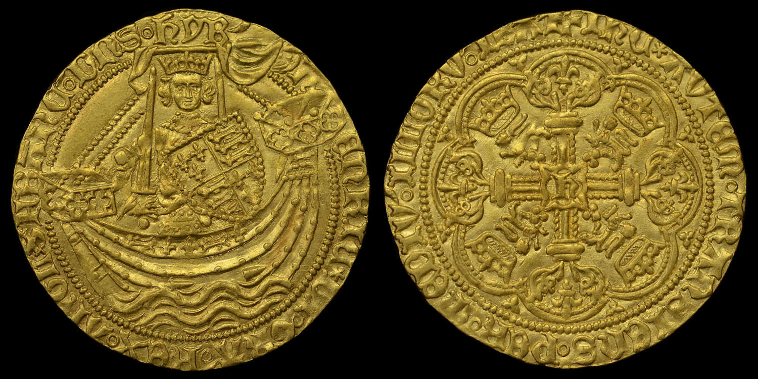 HENRY V GOLD NOBLE, CLASS G, MS62 (*TOP OF POP)