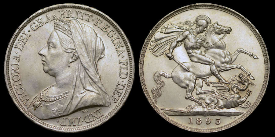 VICTORIA 1893 SILVER CROWN LVI