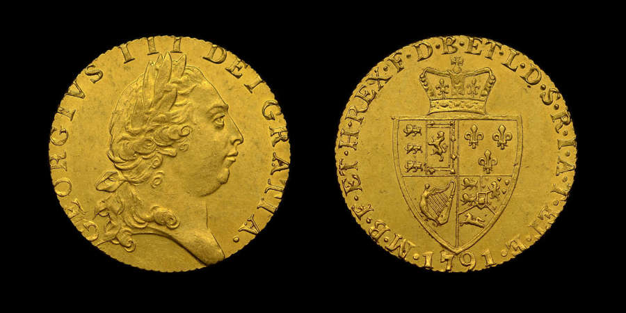 GEORGE III 1791 GOLD GUINEA