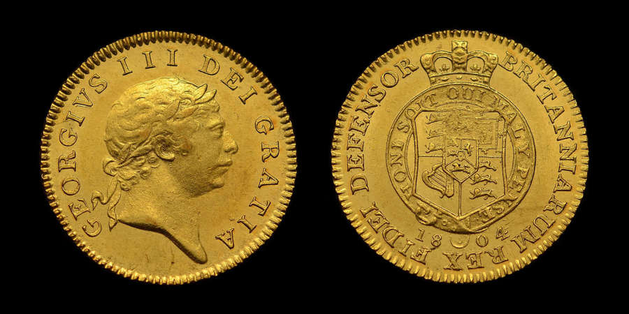 GEORGE III 1804 GOLD HALF GUINEA 'MILITARY TYPE'