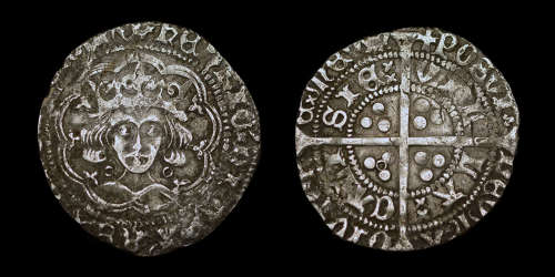 HENRY VI SILVER GROAT, RARE ANNULET/ ANNULET- TREFOIL MULE