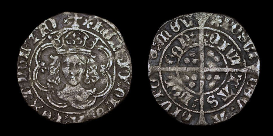 HENRY VII SILVER GROAT, CLASS IIIb MINT MARK PANSY