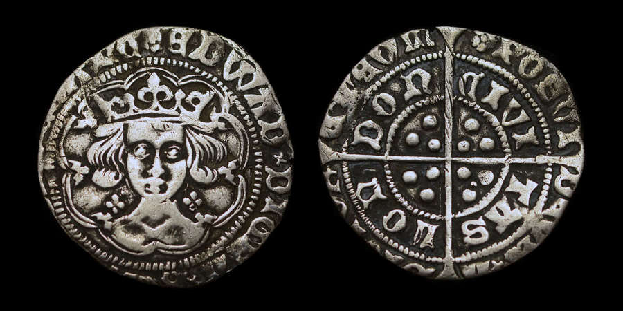 EDWARD IV SILVER GROAT OF LONDON, LIGHT COINAGE ISSUE