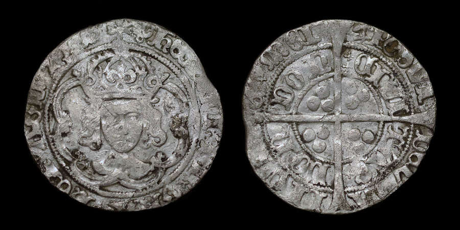 HENRY VII SILVER GROAT, CLASS IIIC MINT MARK ANCHOR