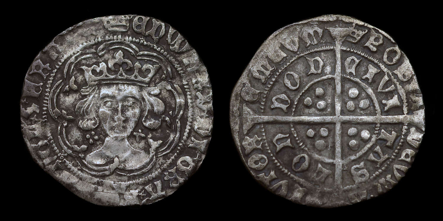 EDWARD IV SILVER GROAT OF LONDON, FIRST REIGN, LIGHT COINAGE ISSUE