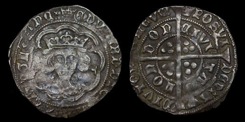 EDWARD IV SILVER GROAT OF LONDON, FIRST REIGN, LIGHT COINAGE ISSUE
