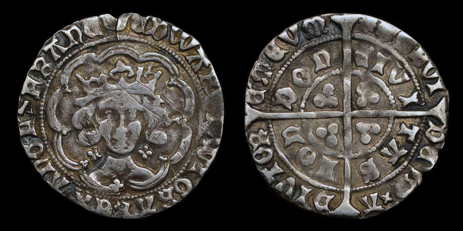 EDWARD IV SILVER GROAT OF LONDON, FIRST REIGN, LIGHT COINAGE ISSUE