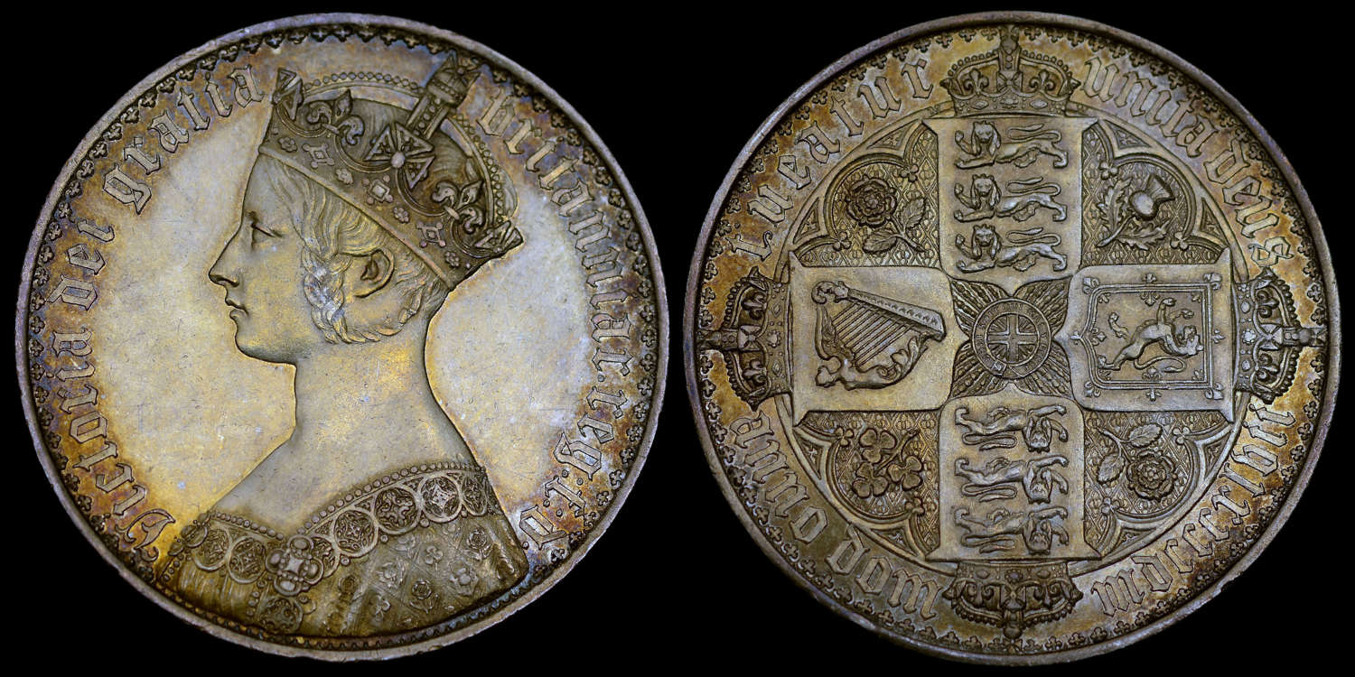 VICTORIA 1847 PROOF GOTHIC CROWN