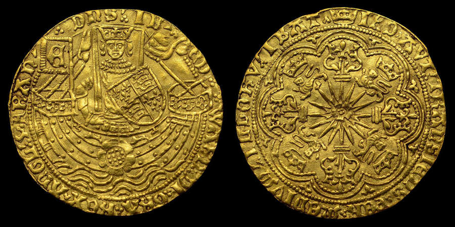 EDWARD IV GOLD RYAL, FLEMISH ISSUE