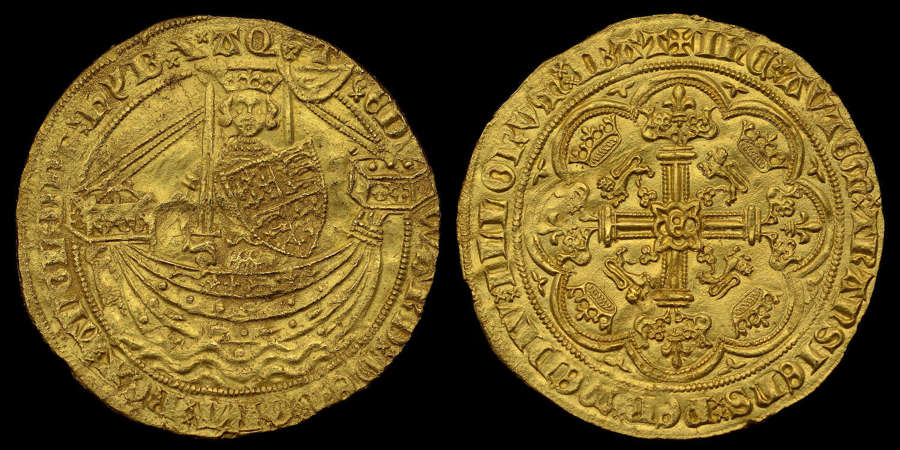 EDWARD III GOLD NOBLE, TREATY PERIOD ISSUE