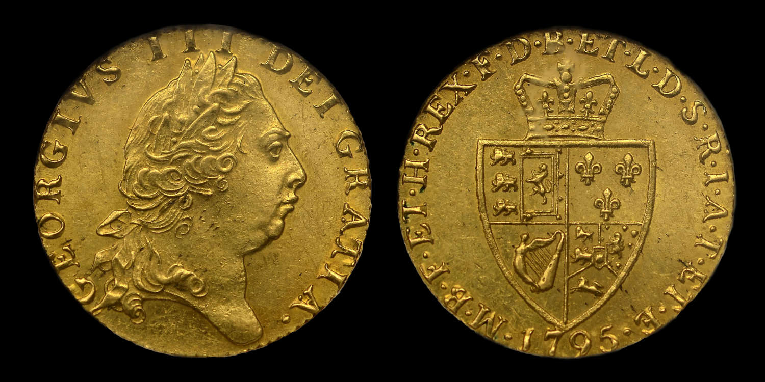 GEORGE III 1795 GOLD GUINEA MS 63