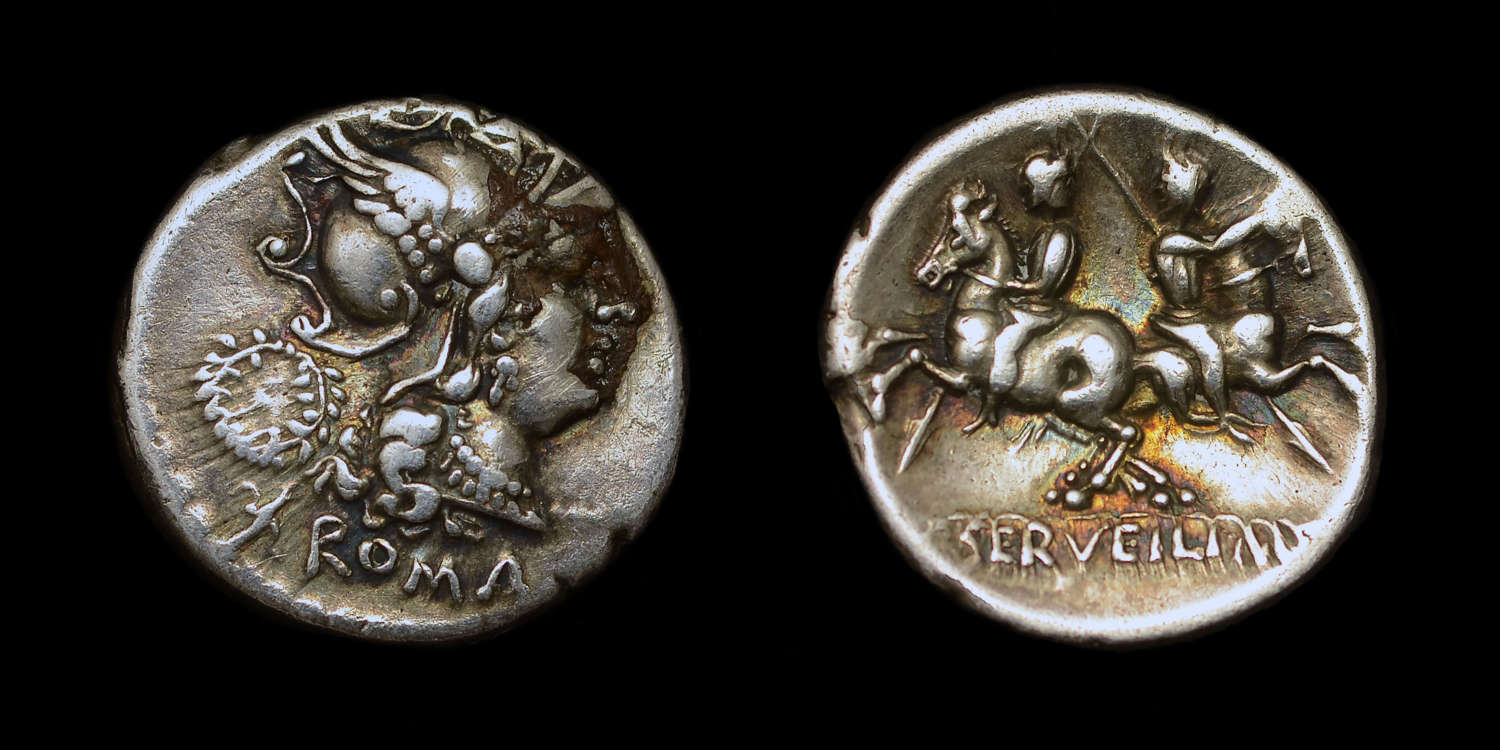 ROMAN REPUBLICAN, C. SERVILIUS M. F. SIVER DENARIUS