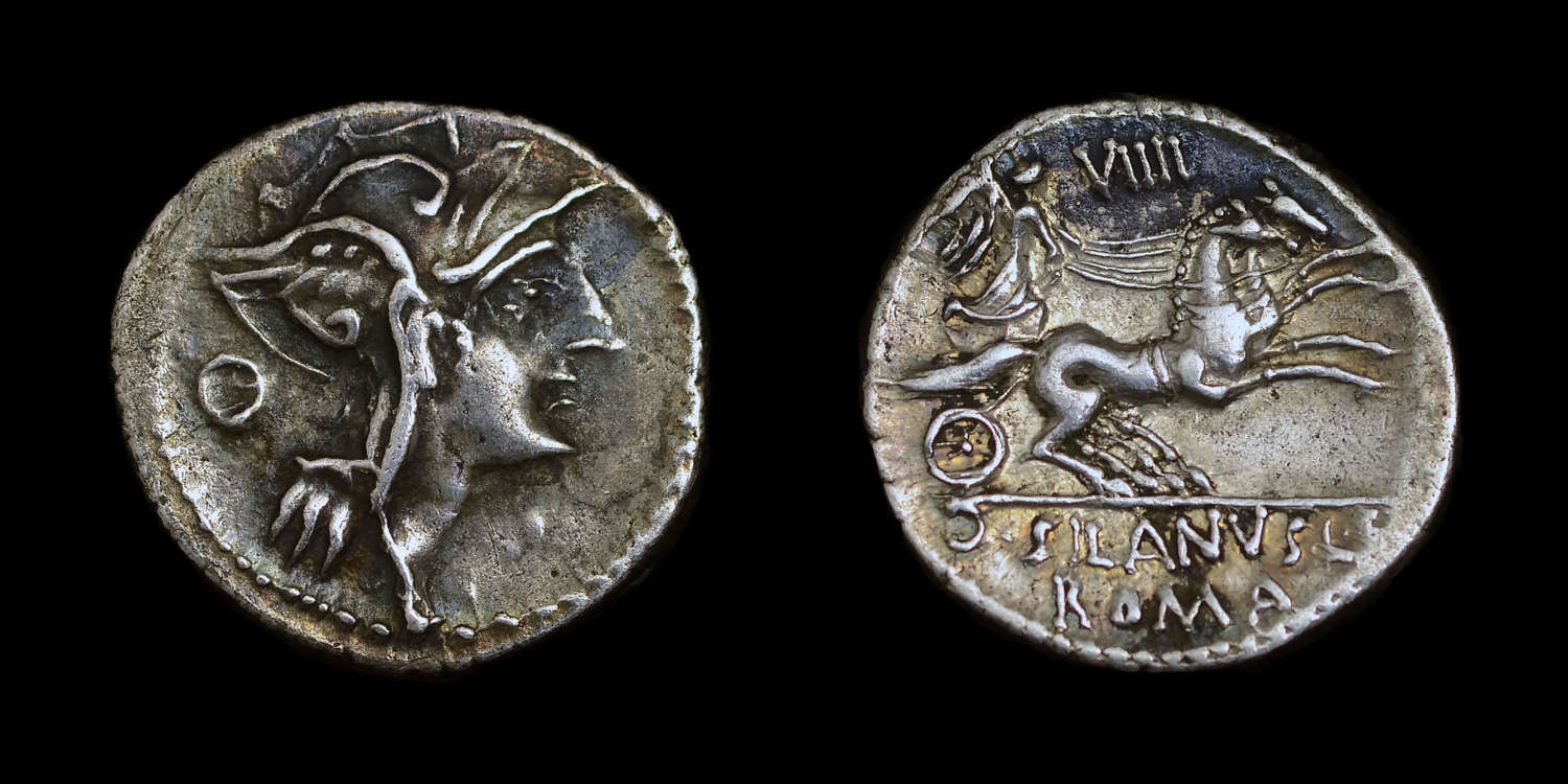 ROMAN REPUBLICAN, D. JUNIUS L. F. SILANUS SIVER DENARIUS