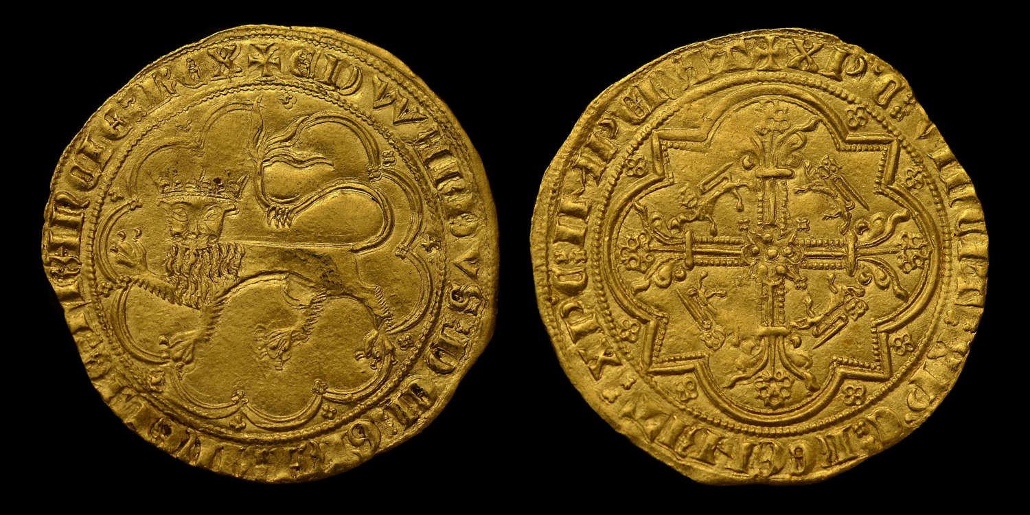 EDWARD III, GOLD LEOPARD D’OR, THIRD ISSUE JULY 1357