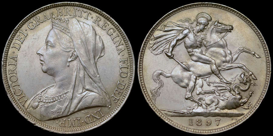 VICTORIA 1897 SILVER CROWN LX