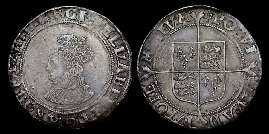 ELIZABETH I, FIRST ISSUE SILVER SHILLING
