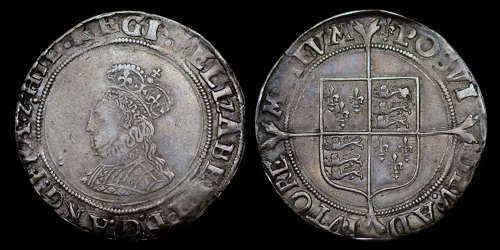 ELIZABETH I, FIRST ISSUE SILVER SHILLING