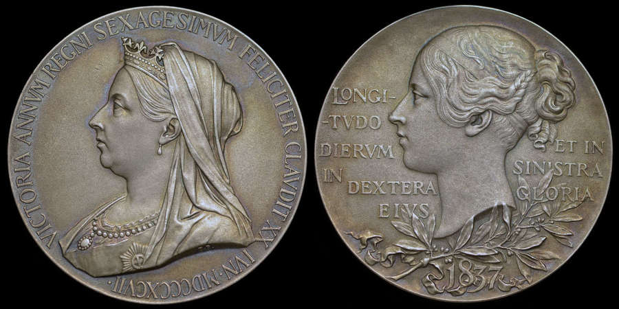 VICTORIA, 1897 DIAMOND JUBILEE LARGE SIZE SILVER MEDAL, MS 62