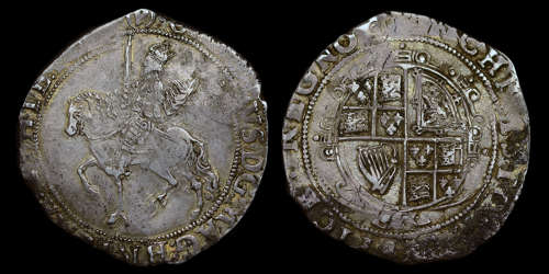 CHARLES I, SILVER HALFCROWN, GROUP III, UNDER PARLIAMENT