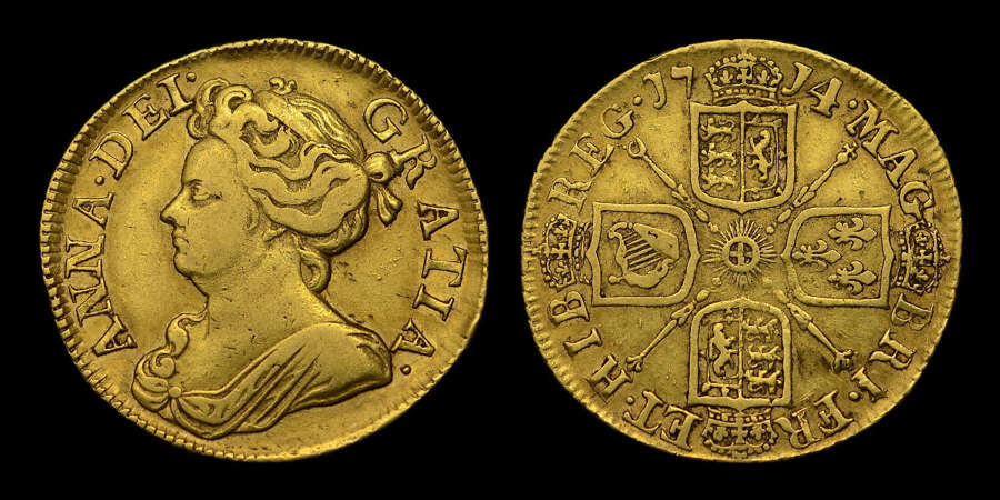QUEEN ANNE, 1714 GOLD GUINEA