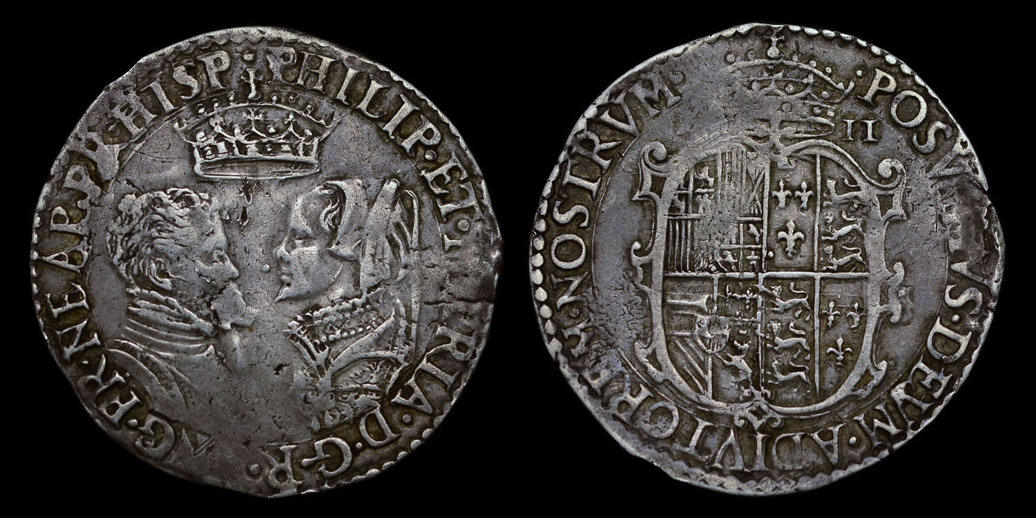 PHILIP AND MARY, UNDATED SILVER SHILLING