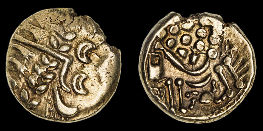 CELTIC COINAGE, BELGAE CHUTE TYPE GOLD STATER