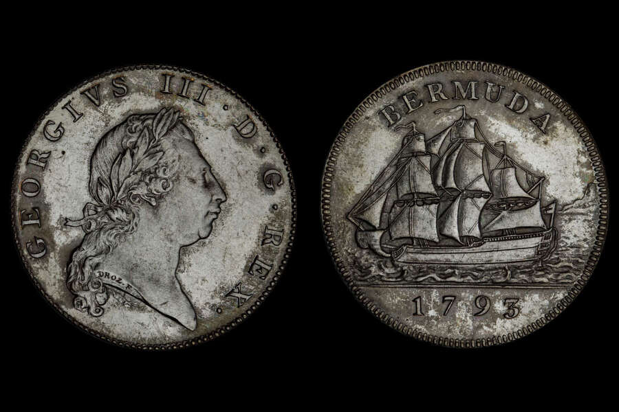 BERMUDA, GEORGE III, 1793 BRONZED PROOF PENNY, PF 62 BN