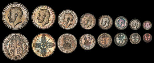 GEORGE V, 1911 SILVER PROOF SET, WITH PLUSH ORIGINAL BOX
