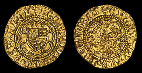 HENRY VI, GOLD QUARTER NOBLE, ANNULET ISSUE, MS 62