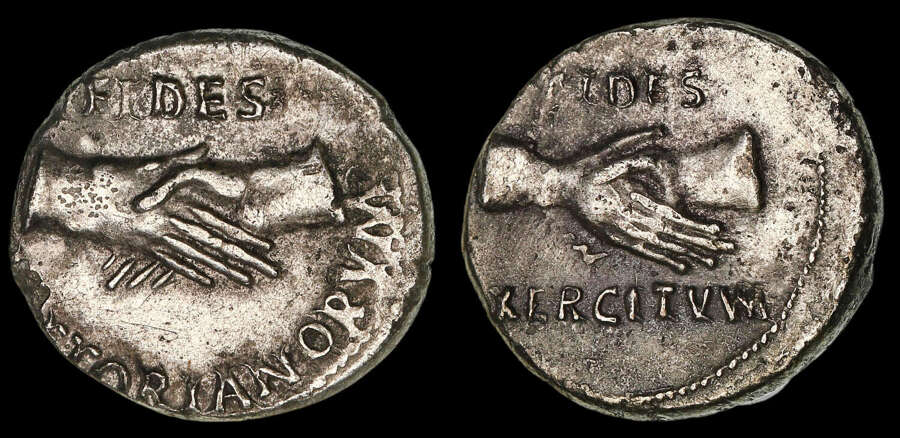 CIVIL WAR PERIOD, SILVER DENARIUS
