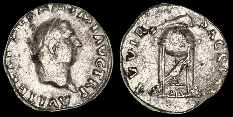VITELLIUS, SILVER DENARIUS, ROME MINT
