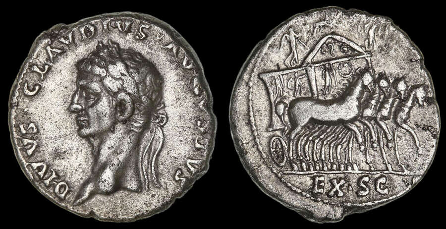CLAUDIUS, SILVER DENARIUS