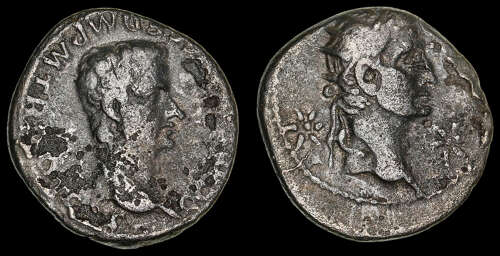 CALIGULA AND DIVUS AUGUSTUS, SILVER DENARIUS