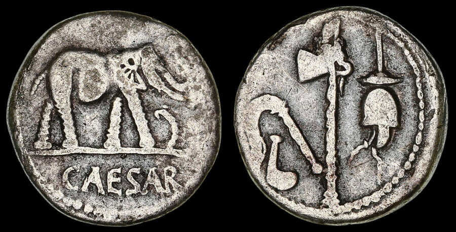 JULIUS CAESAR, SILVER DENARIUS